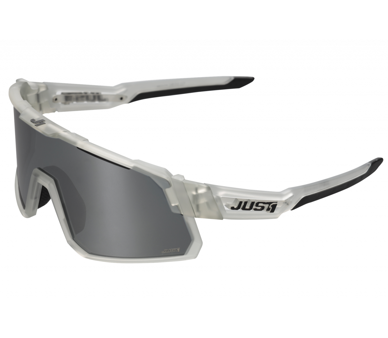 JUST1 SNIPER CLEAR GREY/BLACK with silver mirror lens