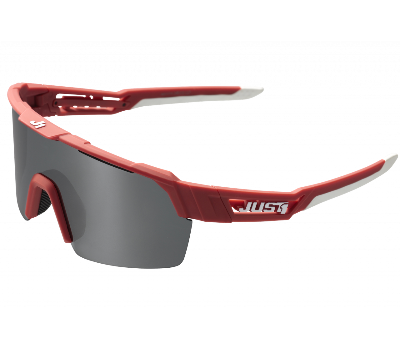 JUST1 SNIPER URBAN DARK RED-WHITE with silver mirror lens