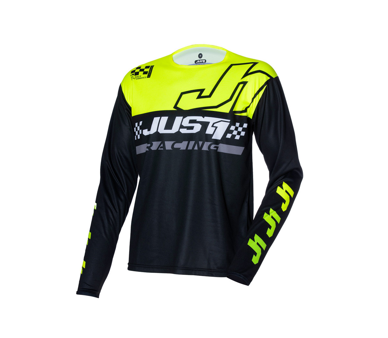 JUST1 JERSEY J-COMMAND COMPETITION BLACK YELLOW FLUO