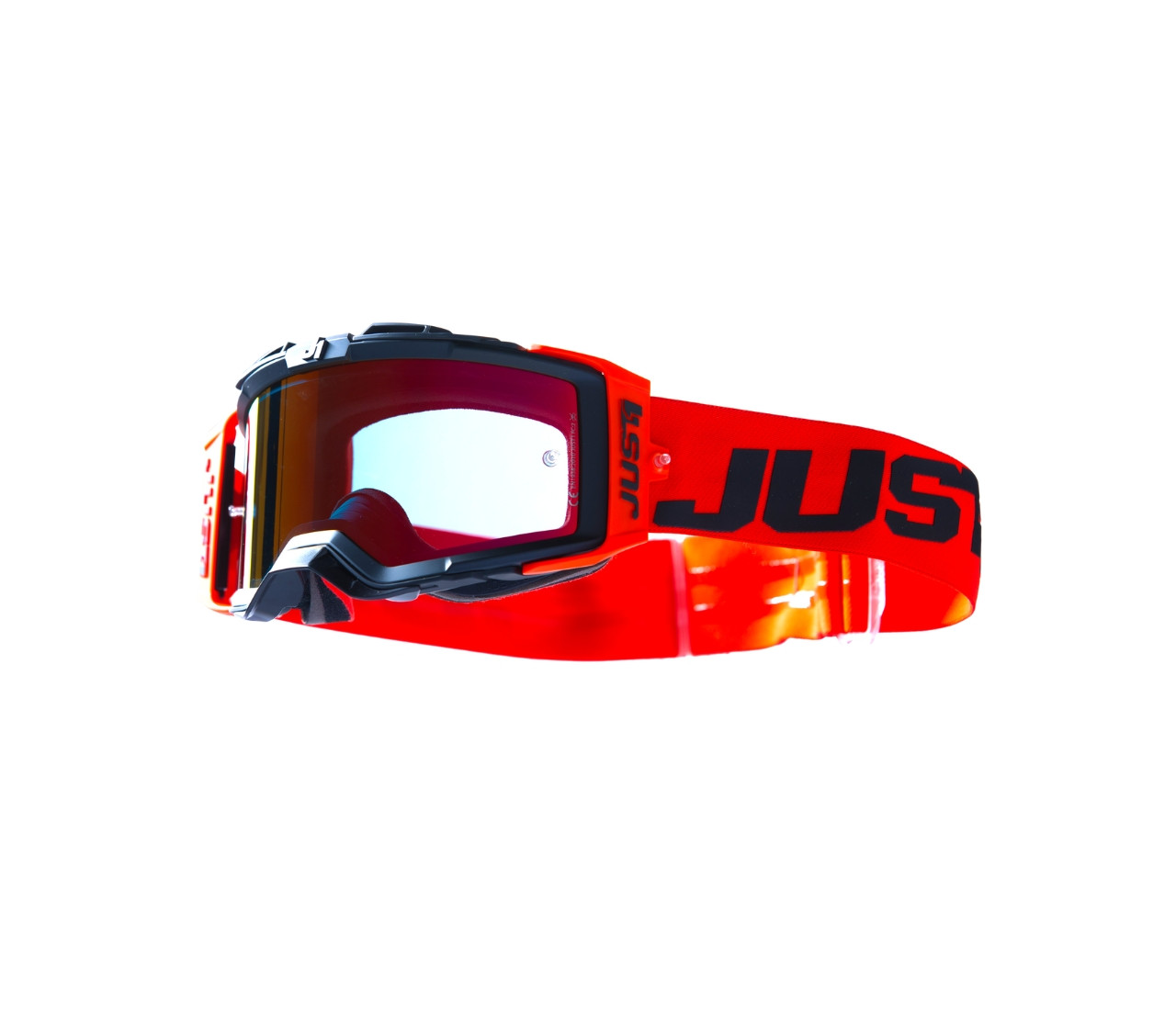 JUST1 NERVE ABSOLUTE BLACK - RED MIRROR RED LENS
